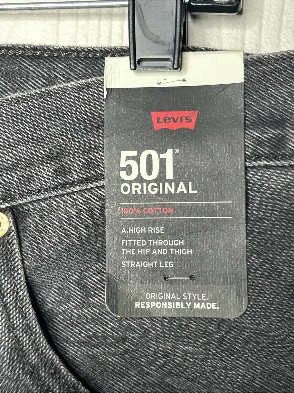 Levi's Men’s Relaxed Jeans - Washed Black Denim
